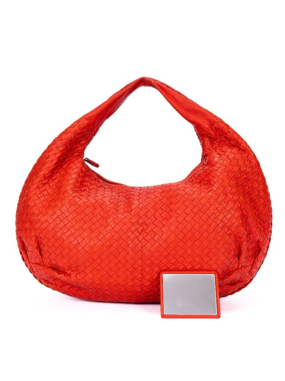 Bottega Veneta Large Hobo Red Intrecciato Leather
